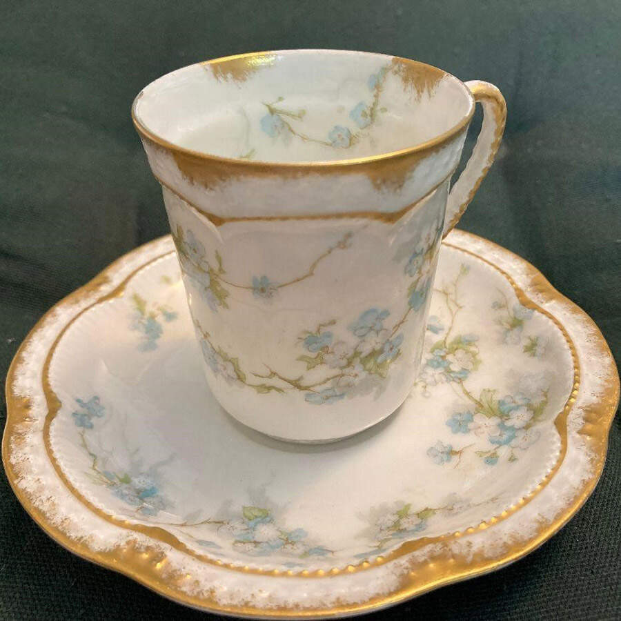 Schleiger 248H Chocolate Cup & Saucer Set by Haviland-1