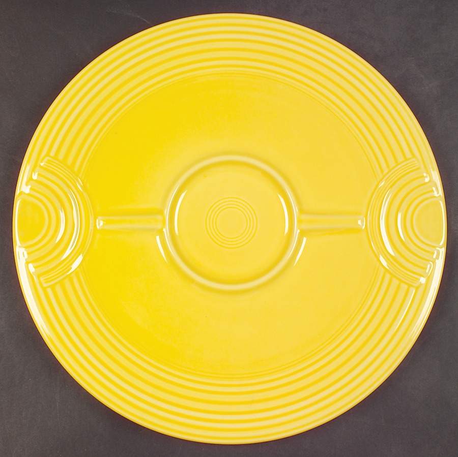 Fiesta Sunflower (Intro 2001) Hostess Tray for Chip and Dip by Homer Laughlin -1