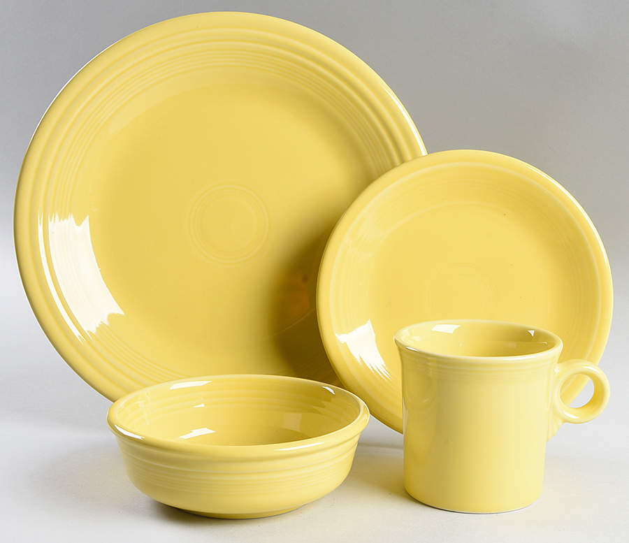 Fiesta Sunflower (Intro 2001) 4 Piece Place Setting by Homer Laughlin -1