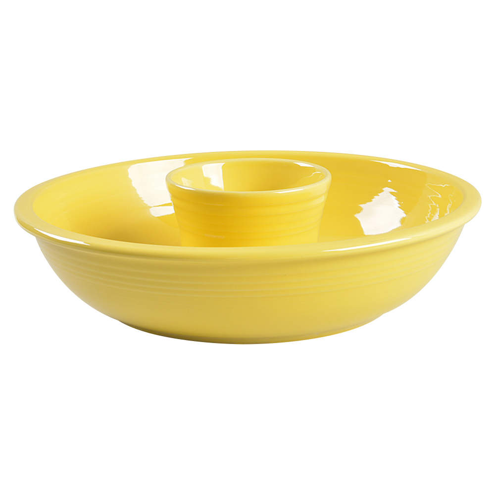Fiesta Sunflower (Intro 2001) (2 Piece) Chip & Dip Set by Homer Laughlin -1