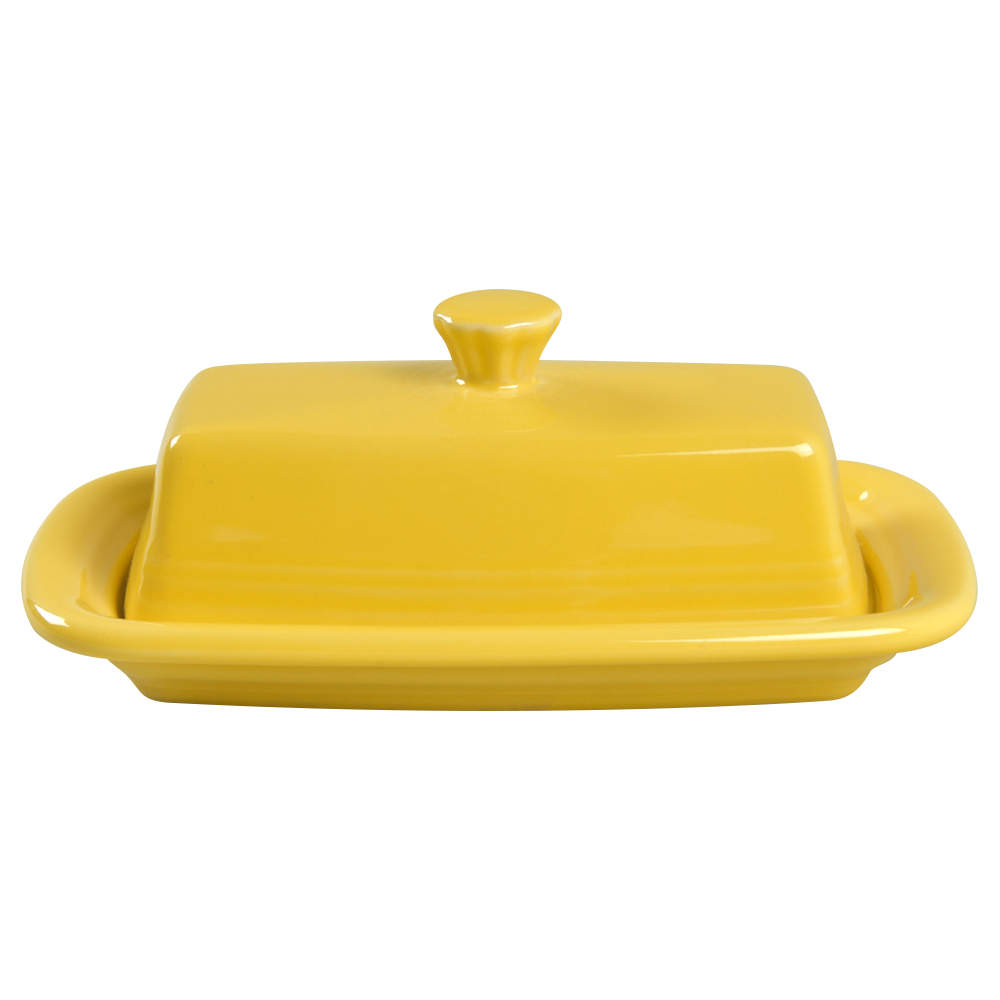 Fiesta Sunflower (Intro 2001) Extra Large 1/4 Lb Covered Butter by Homer Laughlin -1