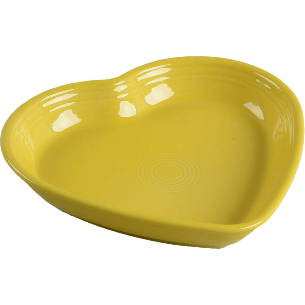 Fiesta Sunflower (Intro 2001) 9" Heart Shaped Bowl by Homer Laughlin -1