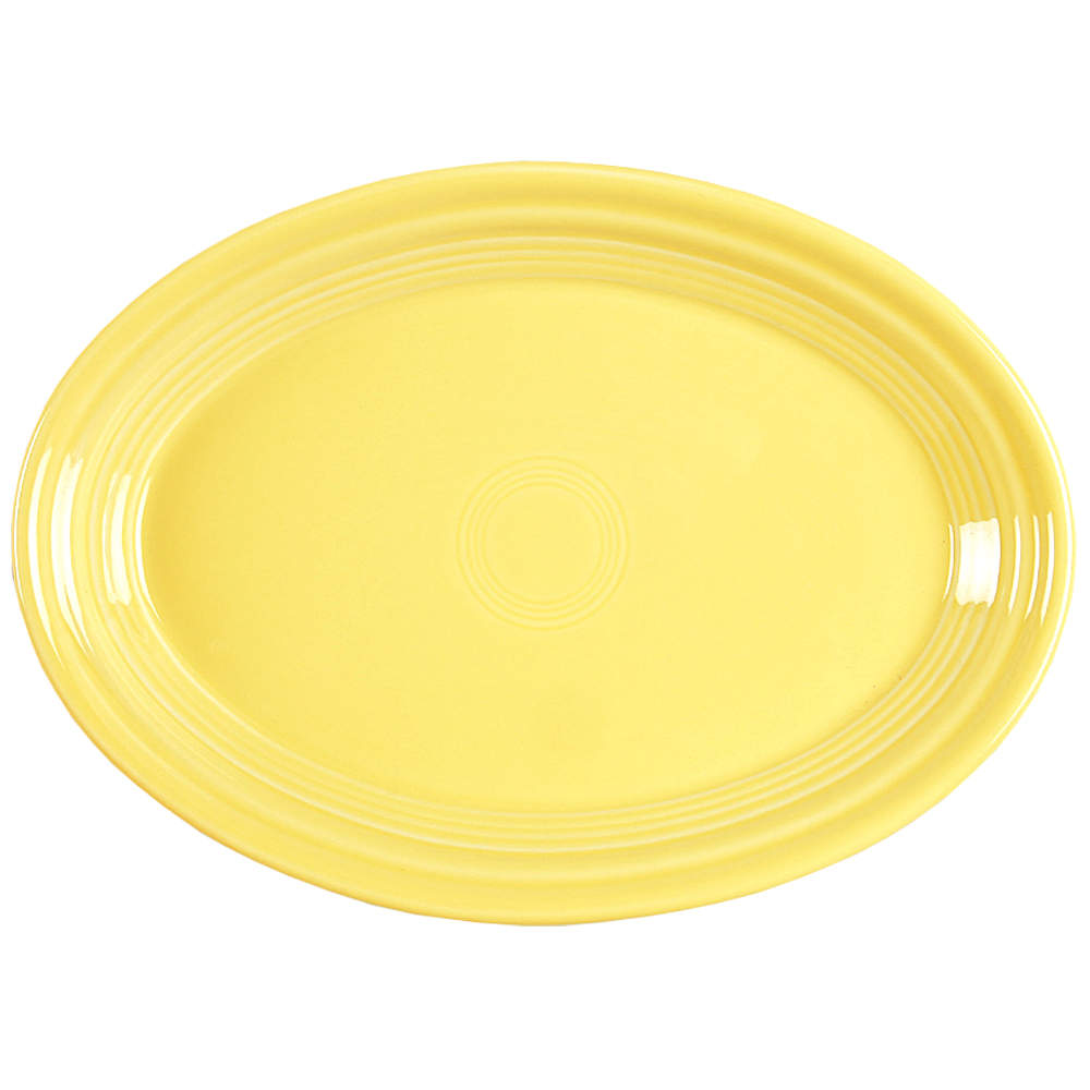Fiesta Sunflower (Intro 2001) 9" Oval Serving Platter by Homer Laughlin -1