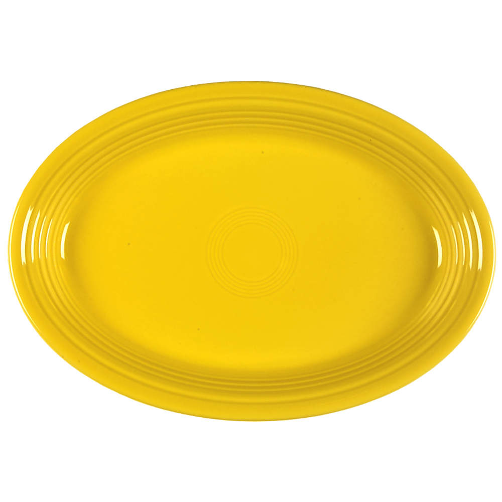 Fiesta Sunflower (Intro 2001) 13" Oval Serving Platter by Homer Laughlin -1