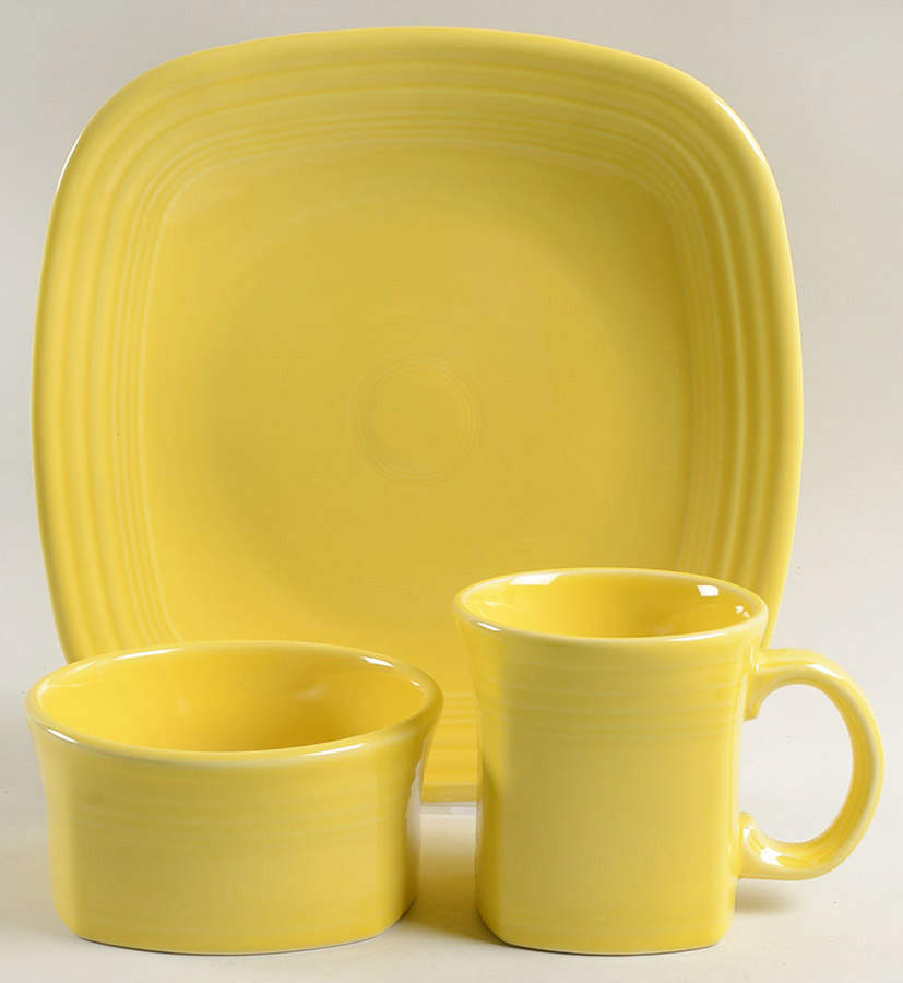 Fiesta Sunflower (Intro 2001) 3 Piece Place Setting by Homer Laughlin -1