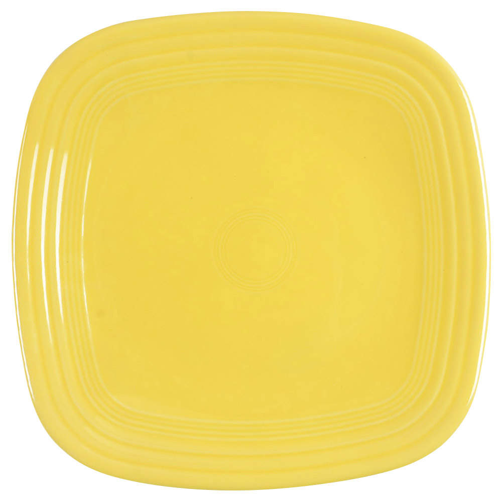 Fiesta Sunflower (Intro 2001) Square Dinner Plate by Homer Laughlin -1