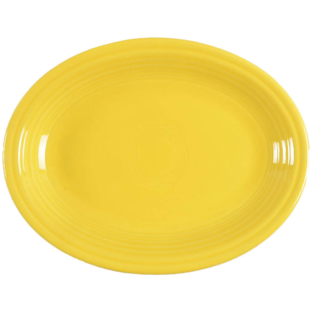 Fiesta Sunflower (Intro 2001) 11" Oval Serving Platter by Homer Laughlin -1