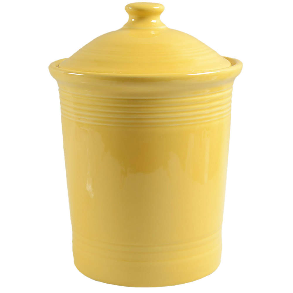 Fiesta Sunflower (Intro 2001) Large Canister & Lid by Homer Laughlin -1