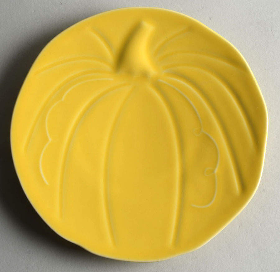 Fiesta Sunflower (Intro 2001) Pumpkin Shaped Plate by Homer Laughlin -1