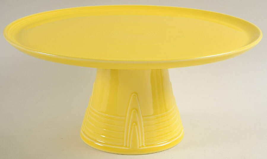 Fiesta Sunflower (Intro 2001) 12" Diameter Pedestal Cake Stand by Homer Laughlin -1