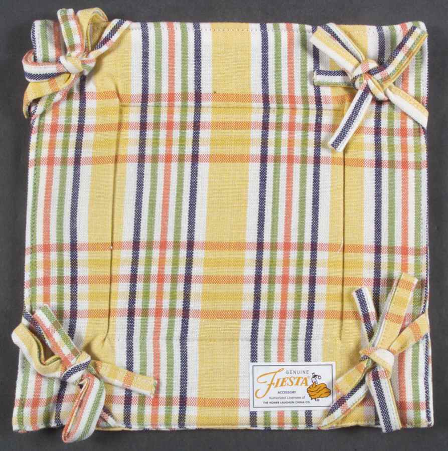 Fiesta Sunflower (Intro 2001) Square Cloth Cocktail Napkin Basket by Homer Laughlin -1