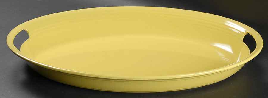 Fiesta Sunflower (Intro 2001) 18" Melamine Oval Handled Tray by Homer Laughlin -1