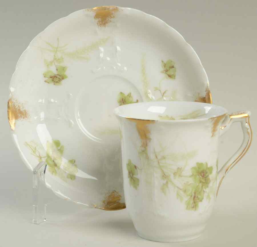 Schleiger 254D Chocolate Cup & Saucer Set by Haviland-1