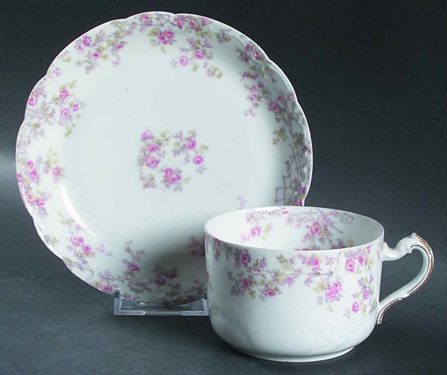 Schleiger 265a Flat Cup & Saucer Set by Haviland-1