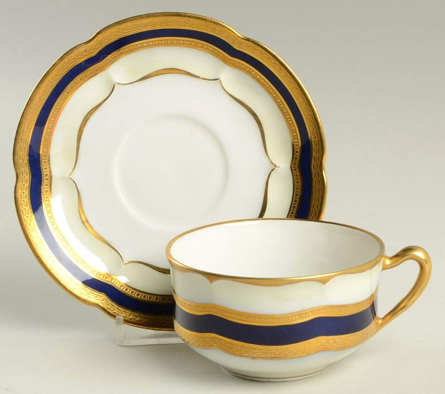 Empress Flat Cup & Saucer Set by Haviland-1