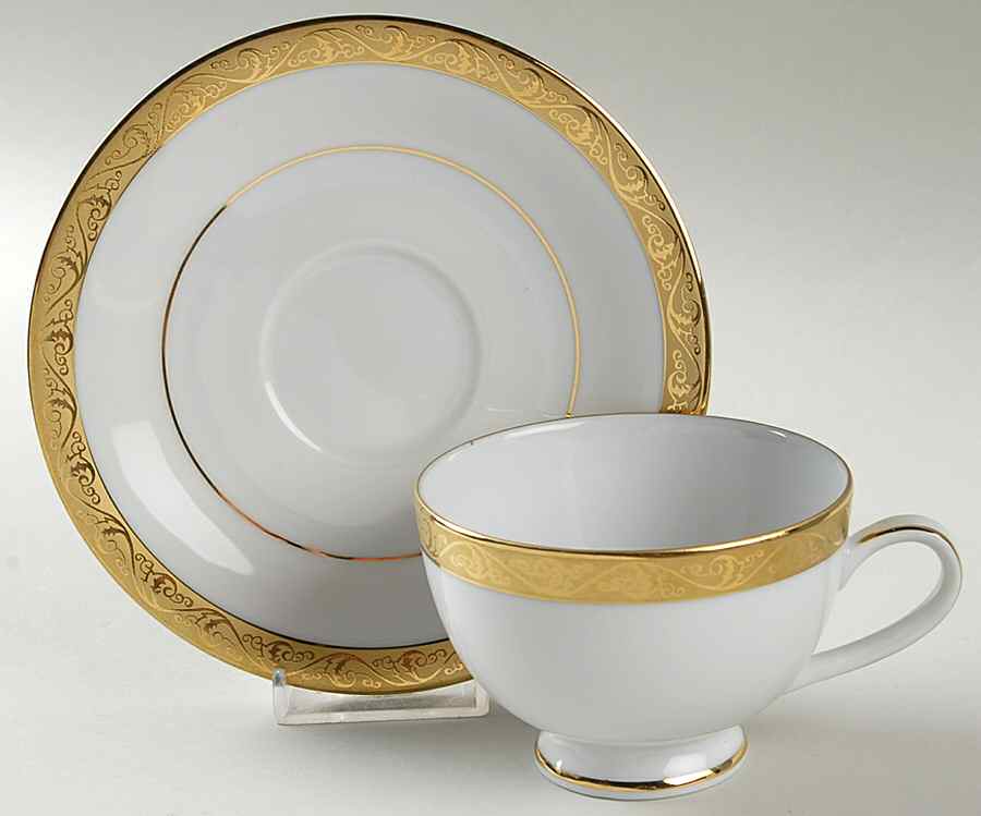 Chamberlain Footed Cup & Saucer Set by Home Accents-1