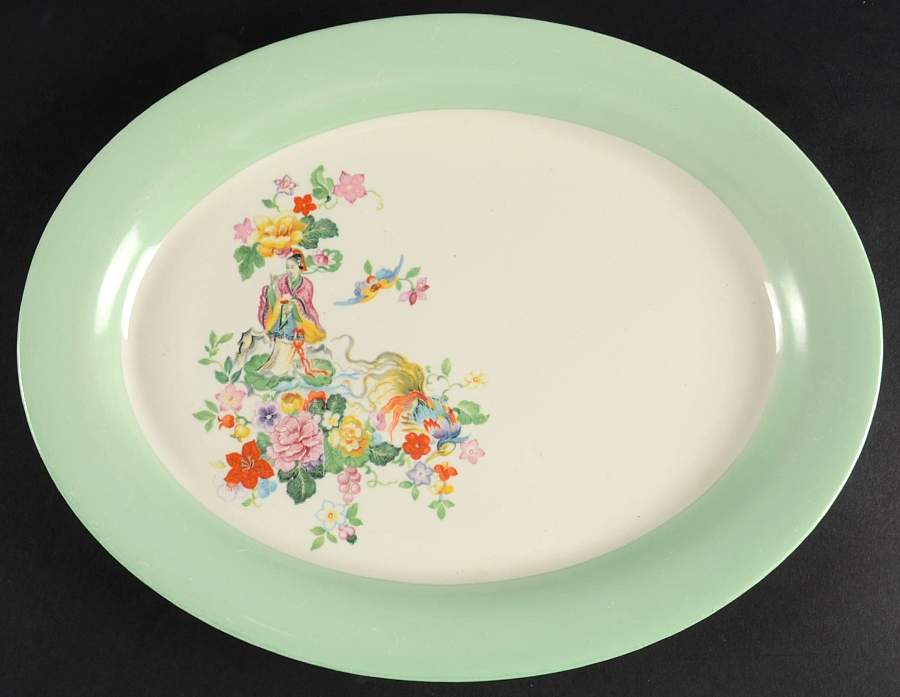 Chinese Princess 11" Oval Serving Platter by Homer Laughlin -1