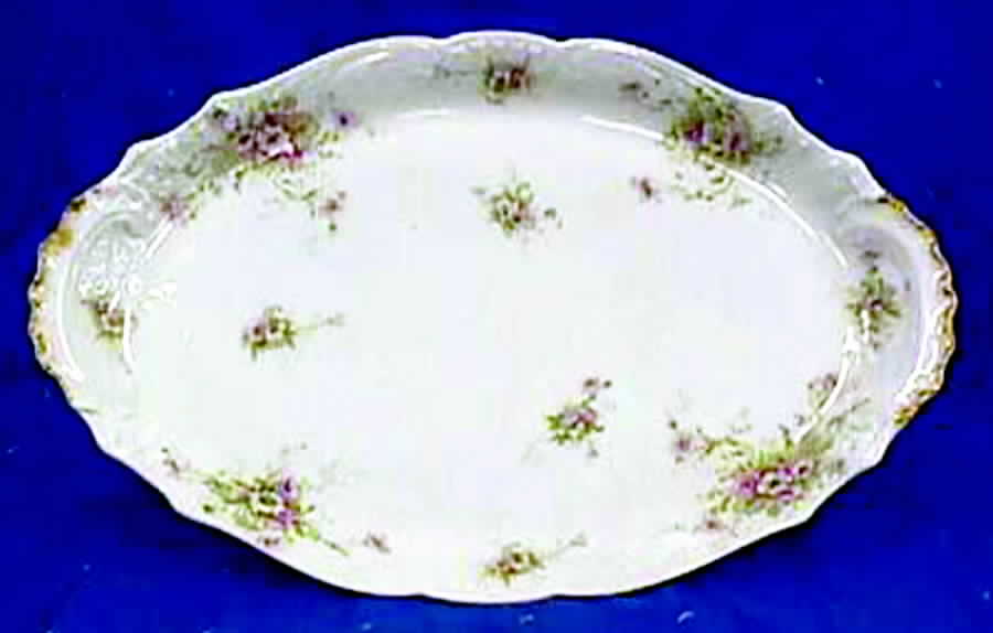 Schleiger 313b 14" Oval Serving Platter by Haviland-1