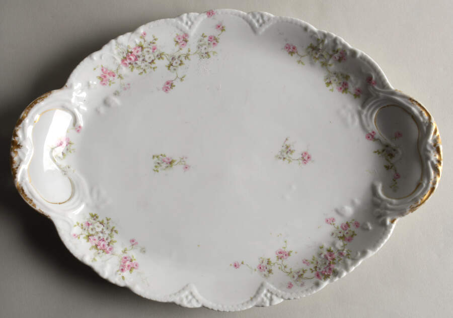 Schleiger 320B 14" Oval Serving Platter by Haviland-1