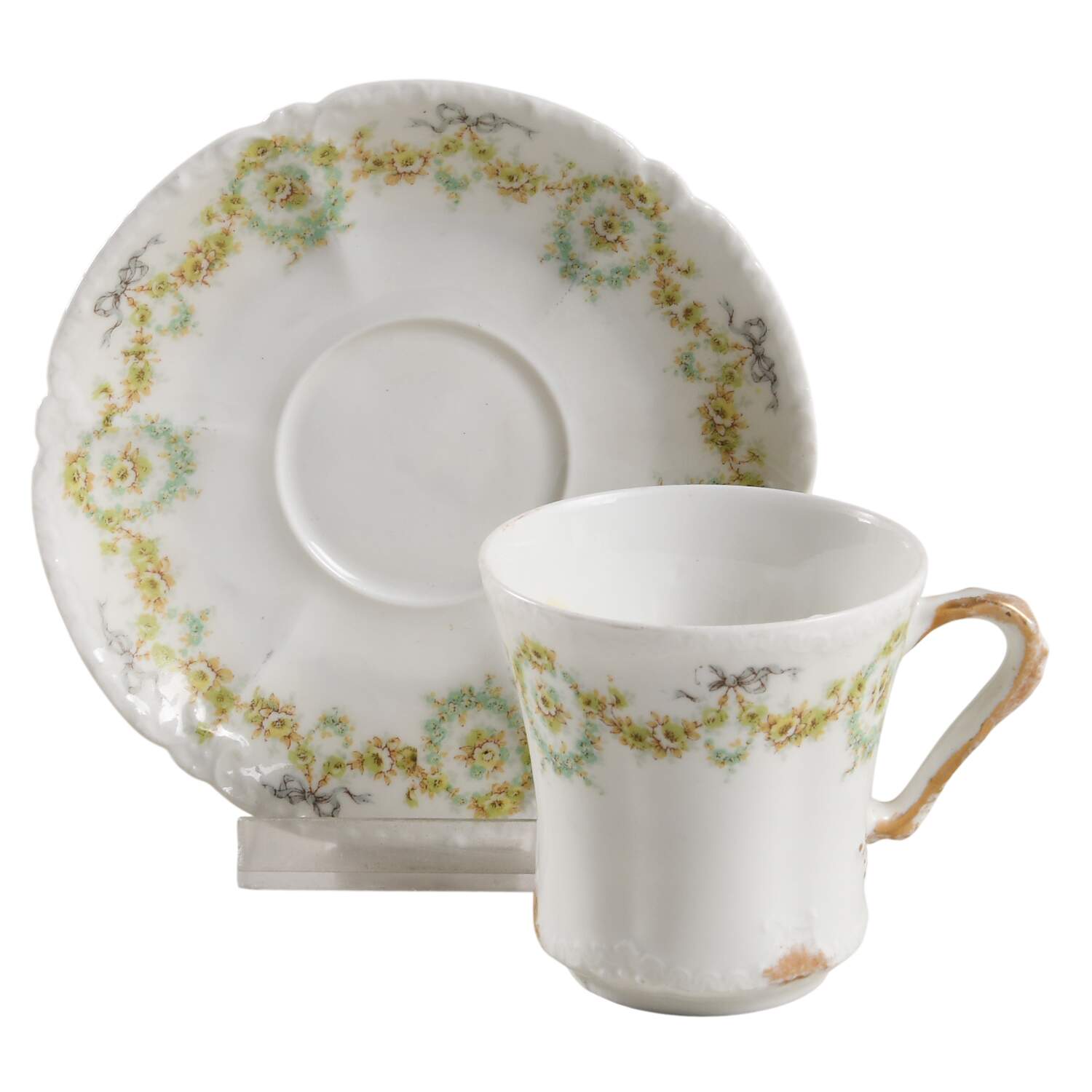 Schleiger 330d Flat Demitasse Cup & Saucer Set by Haviland-1