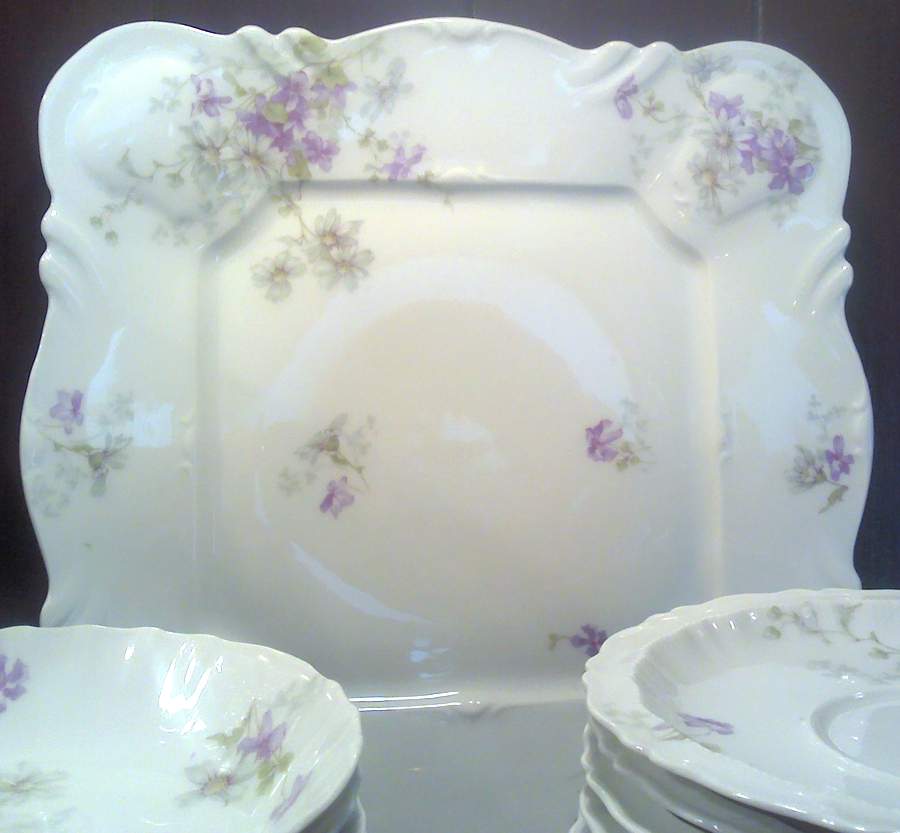 Schleiger 331G Square Cake Plate by Haviland-1