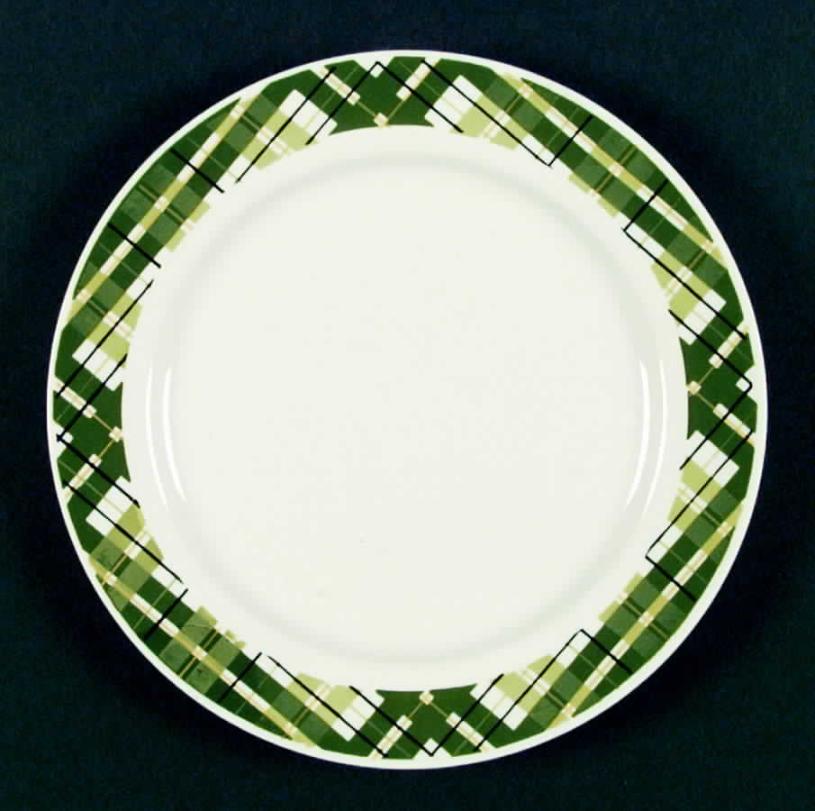 Plaid Dinner Plate by Homer Laughlin -1