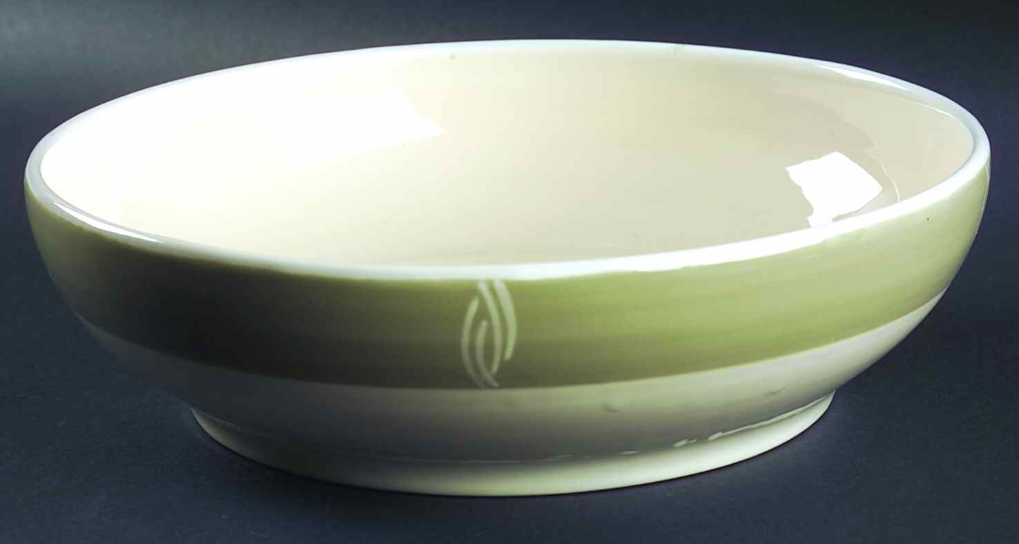 HNY1 Green 11" Round Vegetable Bowl by Holdenby-1