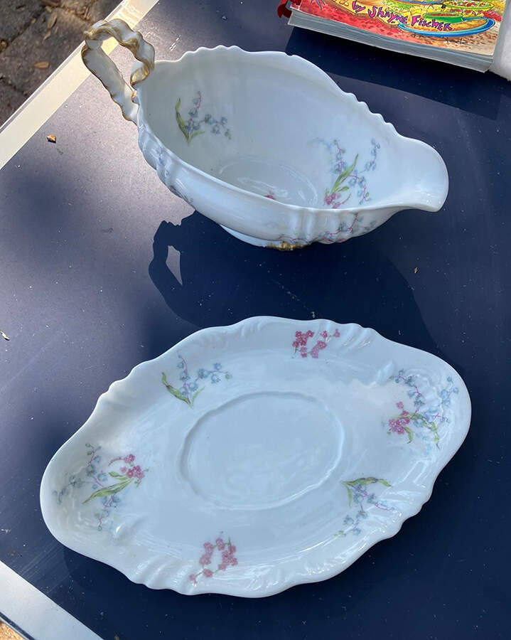 Schleiger 336C Gravy Boat & Underplate by Haviland-1