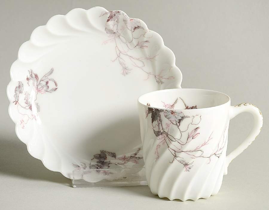 Schleiger 1152-5 Flat Demitasse Cup & Saucer Set by Haviland-1
