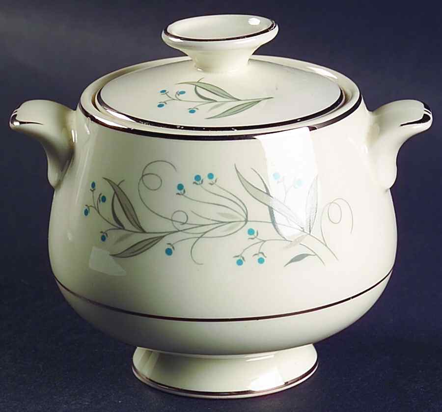 Celeste Sugar Bowl & Lid by Homer Laughlin -1