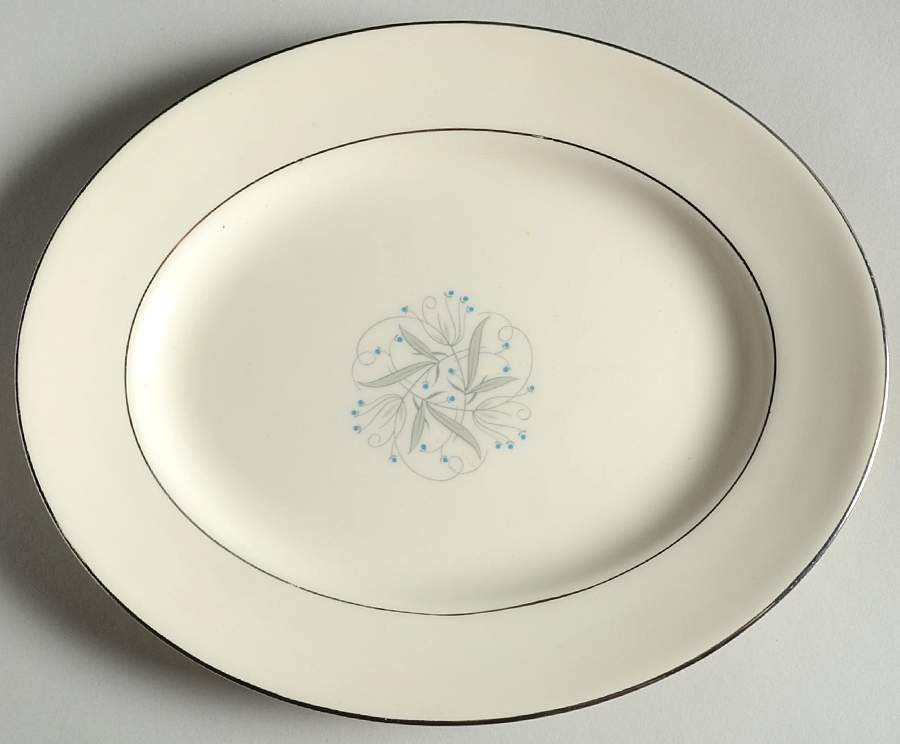 Celeste 9" Oval Serving Platter by Homer Laughlin -1