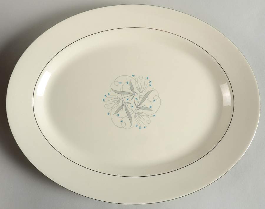 Celeste 13" Oval Serving Platter by Homer Laughlin -1