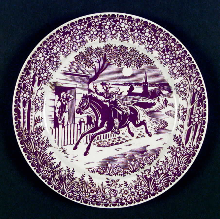 Early America Red Dinner Plate by Homer Laughlin -1