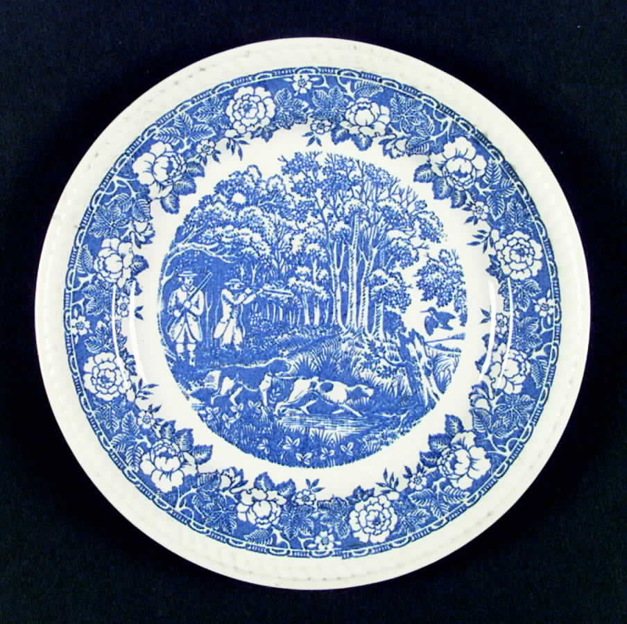American Subjects Blue (Rope Edge) Dinner Plate by Homer Laughlin -1