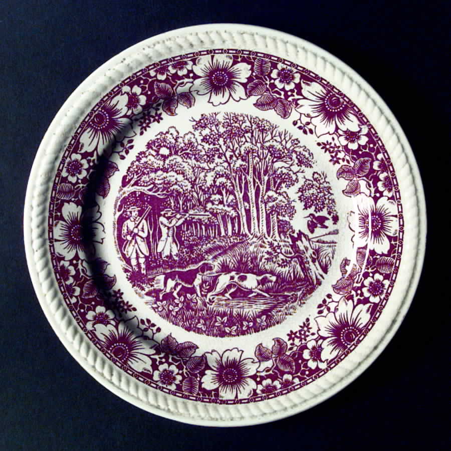 American Subjects Red (Rope Edge) Dinner Plate by Homer Laughlin -1