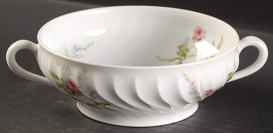 Julia (Blue Backstamp) Flat Cream Soup Bowl by Haviland-1