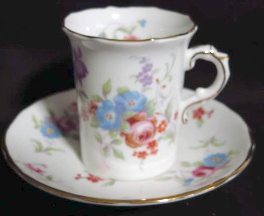 6072 Flat Demitasse Cup & Saucer Set by Hammersley-1