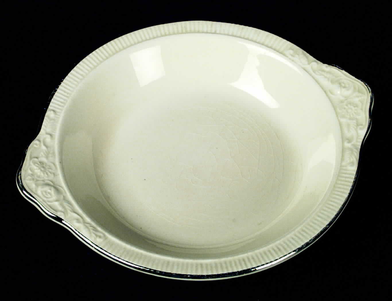 Ovenserve Platinum Trim Round Vegetable No Lid by Homer Laughlin -1
