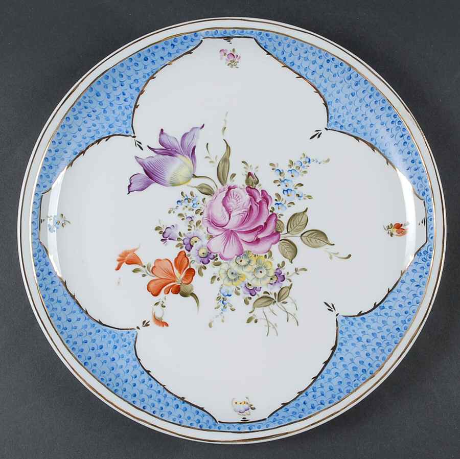 Printemps Blue Border Plate Wall by Herend-1