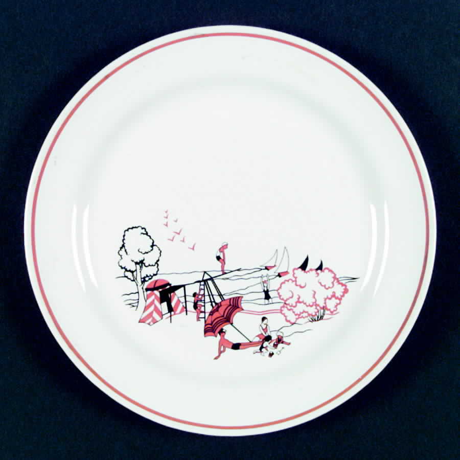 R2140 Beach Dinner Plate by Homer Laughlin -1
