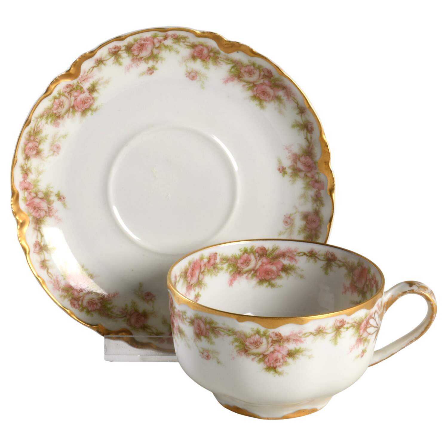 Schleiger 742b Flat Cup & Saucer Set by Haviland-1