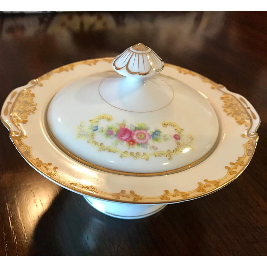 HIR34 Sugar Bowl & Lid by Hira China-1