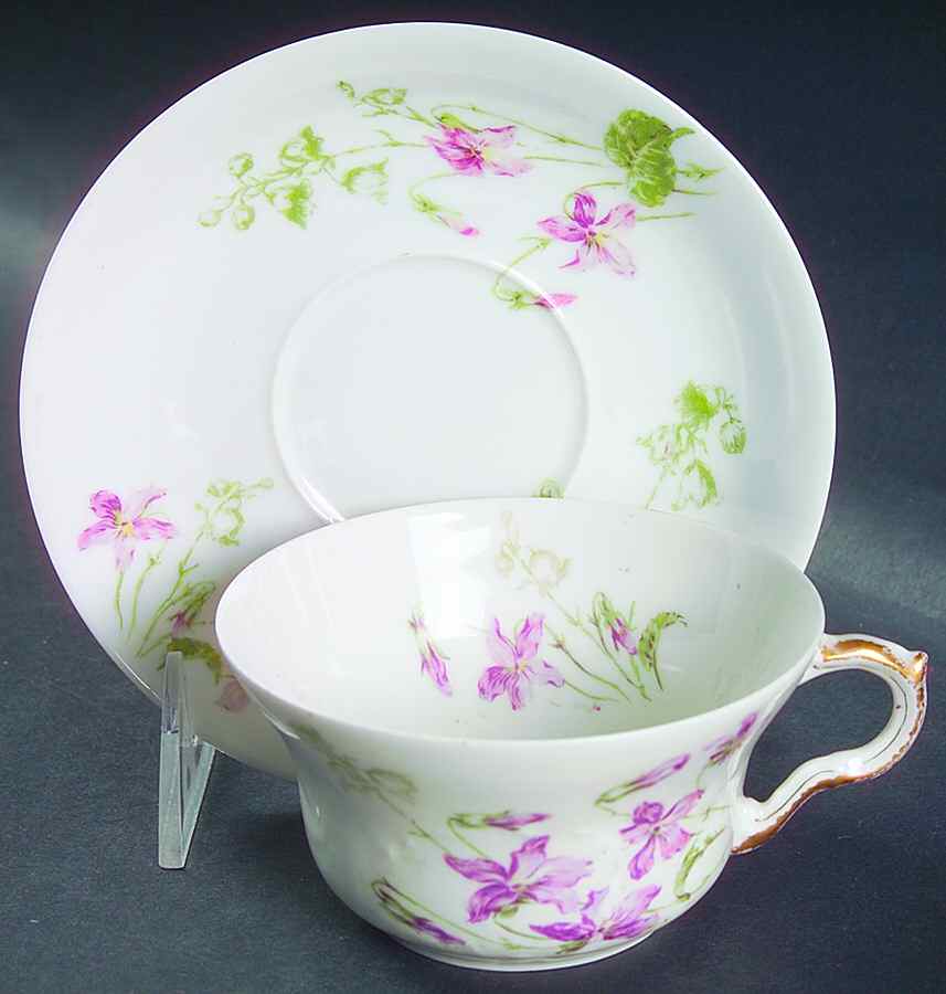 Schleiger 1013c Flat Cup & Saucer Set by Haviland-1