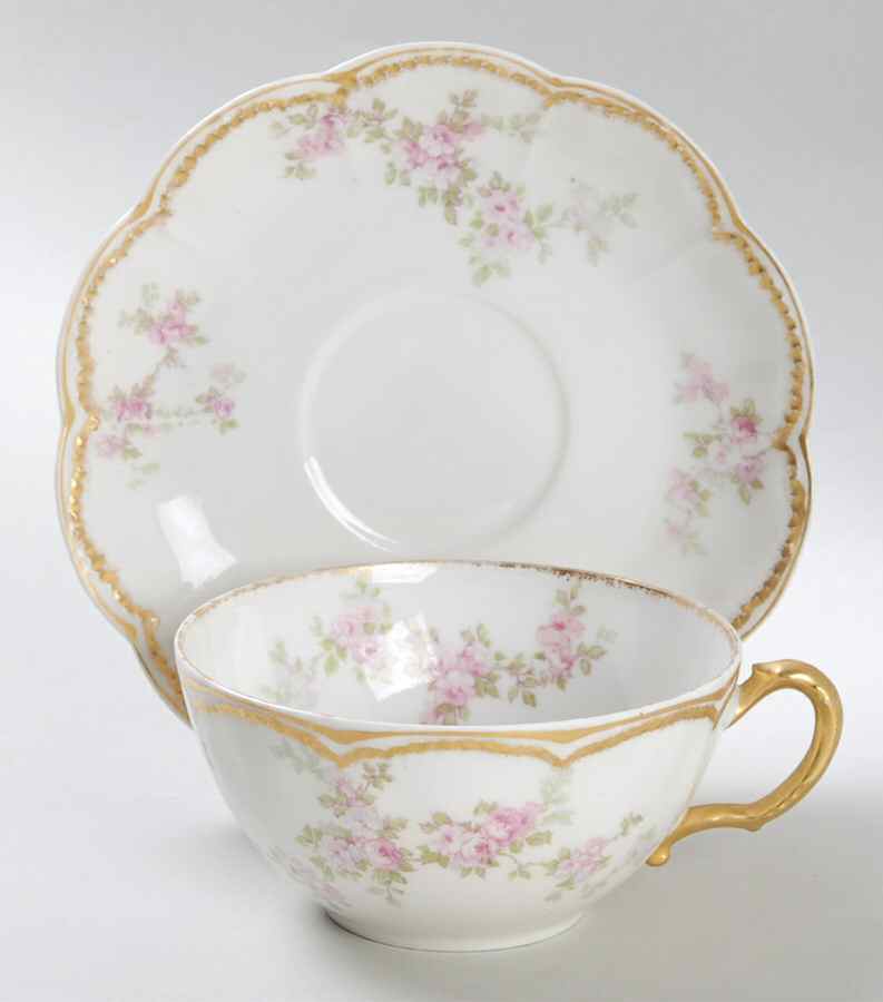 Schleiger 1131D Flat Cup & Saucer Set by Haviland-1