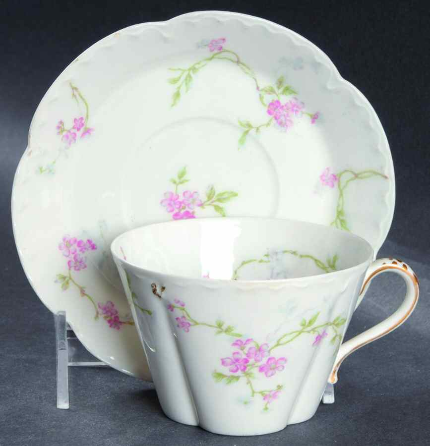Schleiger 441c Flat Cup & Saucer Set by Haviland-1
