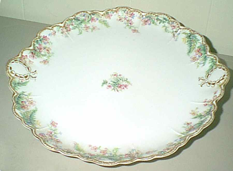 Schleiger 447 Handled Cake Plate by Haviland-1