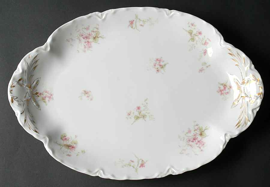 Schleiger 452b 15" Oval Serving Platter by Haviland-1