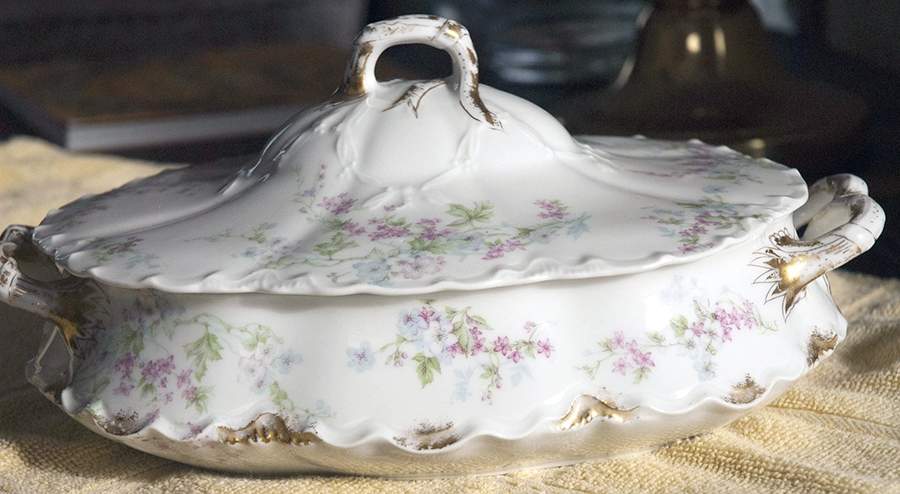 Schleiger 455b Oval Covered Vegetable by Haviland-1