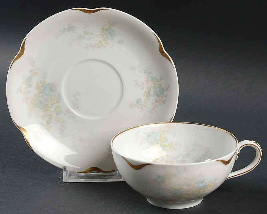 Schleiger 456B Flat Cup & Saucer Set by Haviland-1