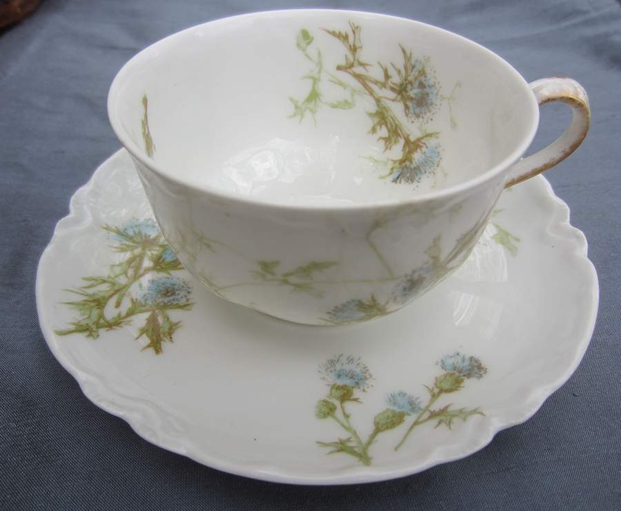 Schleiger 457a Footed Cup & Saucer Set by Haviland-1